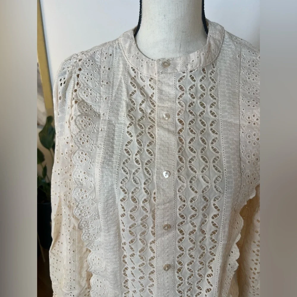Joie Ivory Lace Blouse - Picture 2 of 8